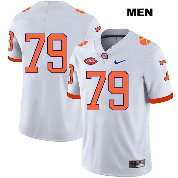 Men's Clemson Tigers #79 Jackson Carman Stitched White Legend Authentic Nike No Name NCAA College Football Jersey EXZ0146YS